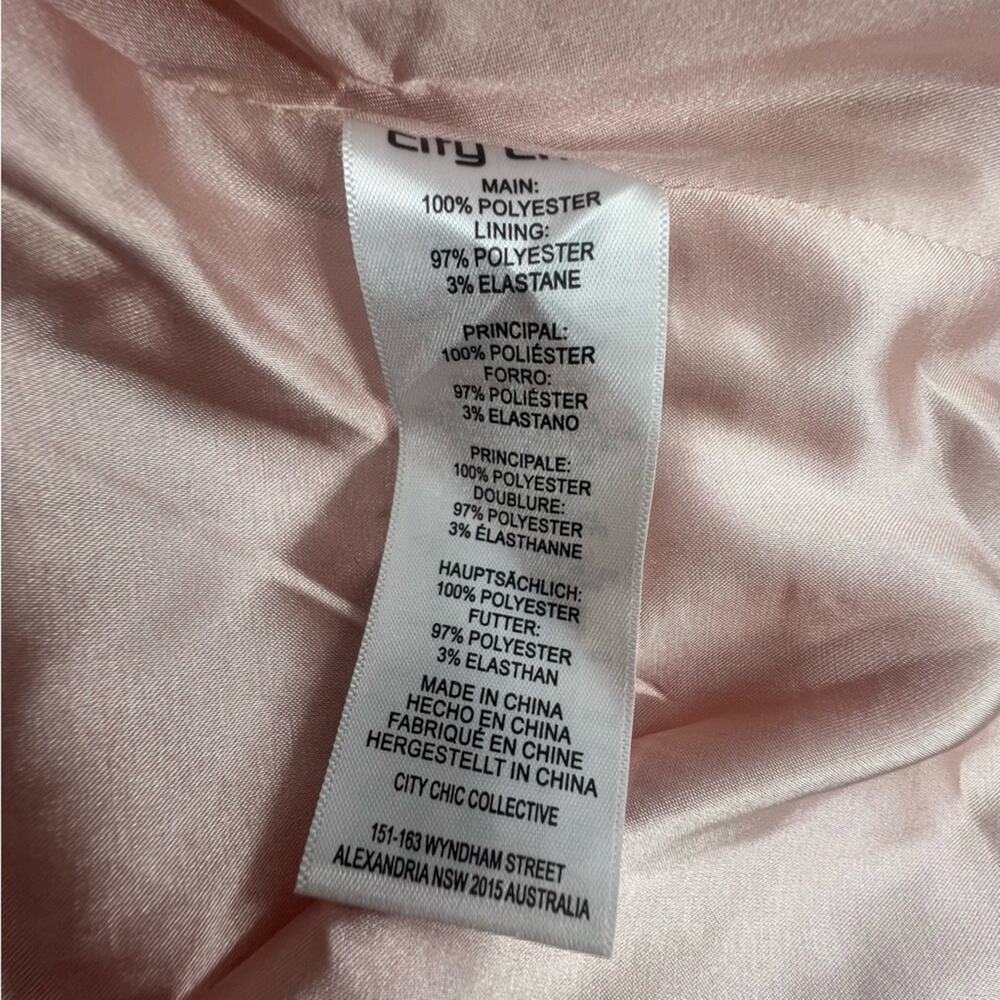 NWT CITY CHIC Va Va Voom Dress Ballet Pink Ruffle dress Sz 24 - Picture 7 of 7